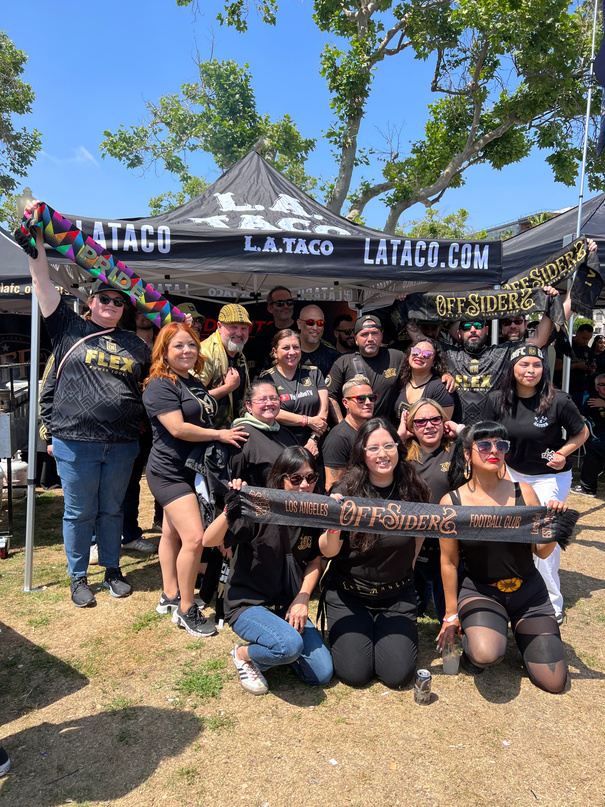 Fans gathered at the Nobody Hits like Netflix LAFC tailgate
